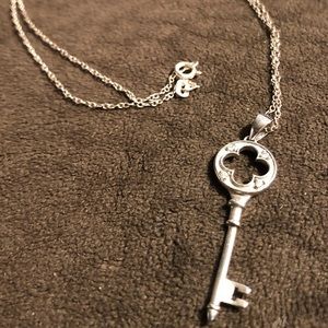 Stamped 925 SS Keychain with 4 crystals